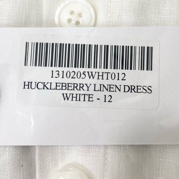 Reformation White Huckleberry Linen Mini Dress 12 NWT - Picture 8 of 9